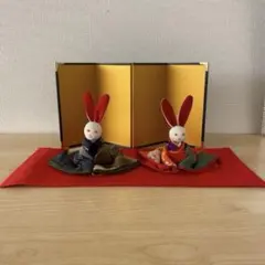 【値下げしました】うさぎの雛人形セット