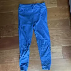 コットン青ロングパンツ 140サイズ