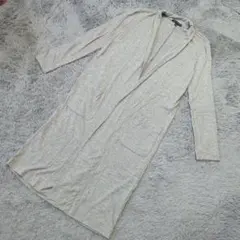 ★b1071 BANANA REPUBLIC【M】グレー ロングカーディガン