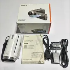 SONY HDR-CX680 ホワイトビデオカメラ70A予備バッテリーケース付き