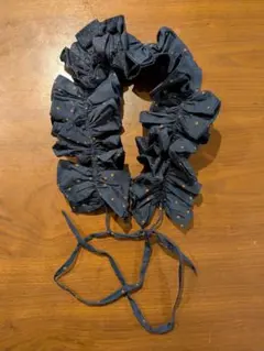 FREAK'S STORE ネイビー ドット柄 フリル つけ襟
