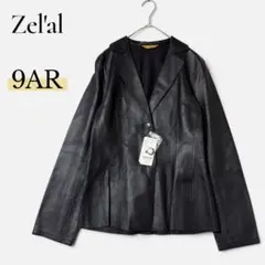 Zel'al レザージャケット ブラック 9AR 羊革 テーラードジャケット