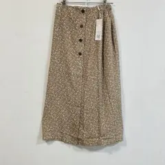 新品未使用　ehka sopo エヘカソポ　花柄ロングスカート ベージュのサムネイル