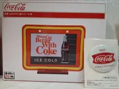 コカ・コーラ タイトーくじ A賞 LEDネオン風ライト 缶バッジ