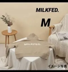 【 美品⠀】ミルクフェド パーカー 短い 丈 フーディ トレーナー ベージュ M