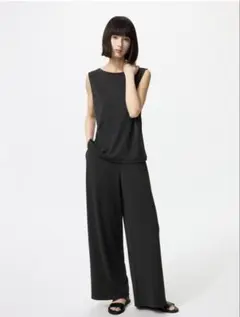 UNIQLOクレープジャージーストレートパンツ