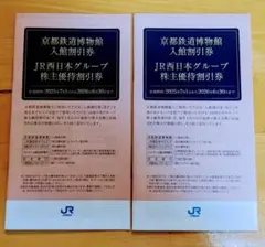 JR西日本グループ優待券 2冊セット 京都鉄道博物館5割引券等