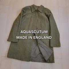 80s AQUASCUTUM★ツイードバルマカーンコート リバーシブル　英国製