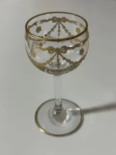 ヨーロッパ　アンティークゴールドの装飾リキュールグラス