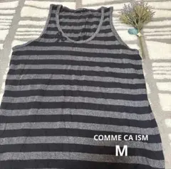 COMME CA ISM タンクトップ　ボーダー　ラメ　ロング丈　Mサイズのサムネイル