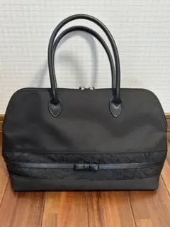 ブラックフォーマルバッグ 大き目　リボン付き