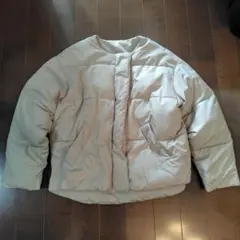 ノーブランド　ダウンジャケット　アイボリー　レディース　Fサイズ　使用スミ