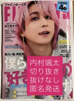 FINEBOYS 3月号 内村颯太さん 切り抜き