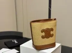 CELINEラフィア レザー ショルダーバッグ