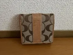 COACH コーチ シグネチャー 折り財布 ベージュブラウン