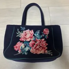 FEILER バッグ　花柄刺繍　ハンドバッグ　トートバッグ