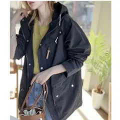 クラシカルエルフ フード付きボア裏地マウンテンパーカー Lサイズ 黒