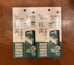 iPhone 12 mini 強化ガラスフィルム　抗菌皮脂防止