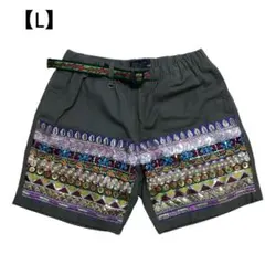 アールディーズ ALDIES スパンコール ハーフパンツ Lサイズ カーキのサムネイル
