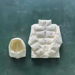 TRAPSTAR 男女兼用 クリーム色 フード付きダウンジャケット