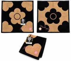 MARY QUANT ハンカチ ブラック ベージュ