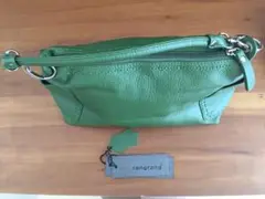 rangrang ハンドバッグ　グリーン　タグ付き　袋付き