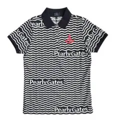 185 パーリーゲイツ 定価22,000円 日本製 半袖ポロシャツ レディース0