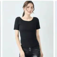 ANAP カップ付き バックオープン Tシャツ トップス