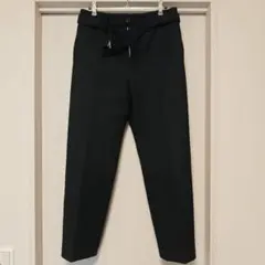 美品】sacai（サカイ）ウールメルトンベルテッドのブラックパンツ
