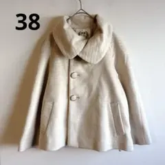 5807ロペピクニック【美品】ショートコート アウター 長袖 上着 裏地付き38