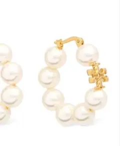 TORY BURCH パール フープピアス ゴールドのサムネイル