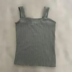 SUREVE ミントグリーンリブ編み タンクトップ M