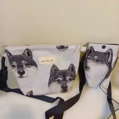 柴犬デザインショルダーバッグ