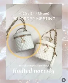 【限定バニティ】ナイスクラップ　ノベルティー　キルティングバニティバッグ