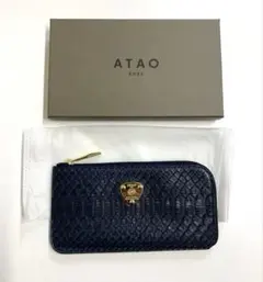 アタオ スリモパイソンL字長財布 ネイビーのサムネイル