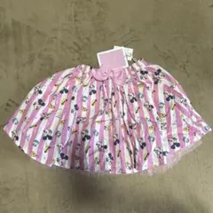 Disney ミニーマウス ピンク ストライプ チュールスカート 110