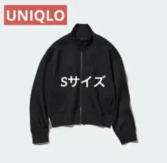 UNIQLOドライスウェットリラックスブルゾン BLACK Sサイズ