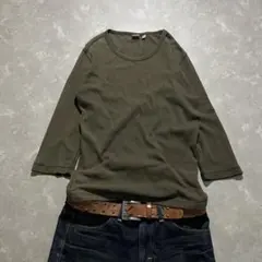 OLD UNIQLO thermal 3/4 tee y2k grunge