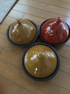 タジン鍋 3個セット 陶器製のサムネイル