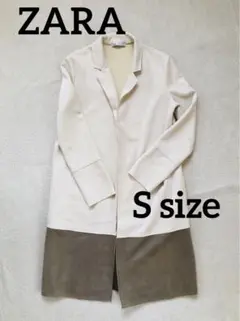 値下げ　ZARA スエード調　コート　S(7〜9号)