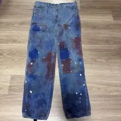 鬼インパクト】手書きカスタム カスタムペイント デニムパンツ 派手