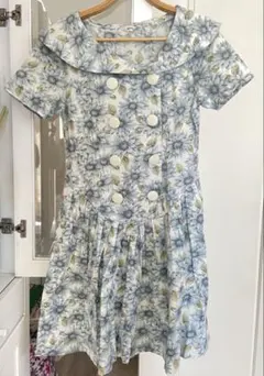 vintage 昭和 レトロ ワンピース セーラー 花柄