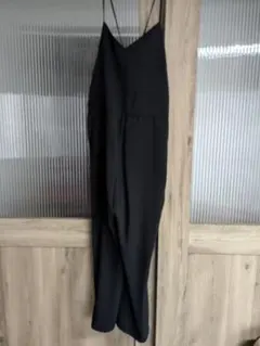 ブラック サロペット　裏地付き