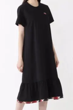 コットンハイゲージ ポンチカットソー ワンピース ブルーレーベルクレストブリッジ