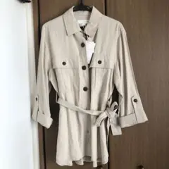 ZARA リネン混サファリジャケット　M 新品