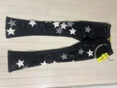 GUAPI 星柄 ブラックデニムパンツ 32 - メルカリ