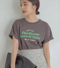 フロッキープリント Tシャツ 半袖　VISのサムネイル