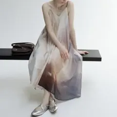tageechita アートプリント ノースリーブワンピース S - メルカリ