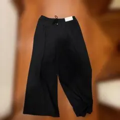 GU ドレープワイドパンツ ブラック XL