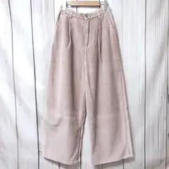 【セレクトモカ】美品　コーデュロイワイドパンツ　ピンク　フリーサイズ　キュート